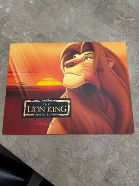 Disney Lion King Poster - Orange, Red, Yellow Sunset
